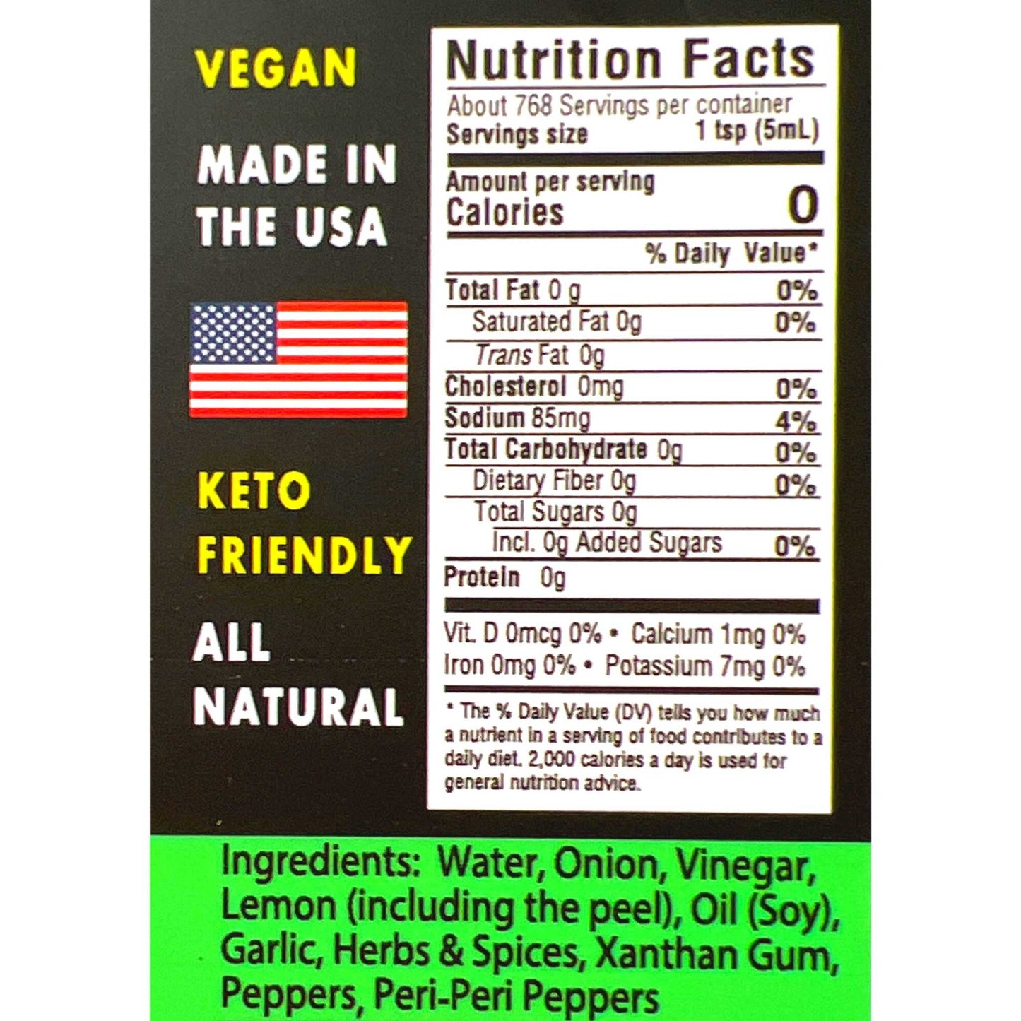 Lemon Herb Peri Peri Nutritional Information